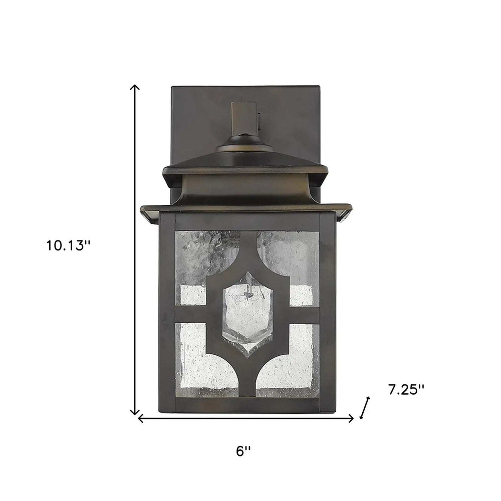 Antique Bronze Outdoor Lantern Wall Light - Homeroots - Flyclothing LLC
