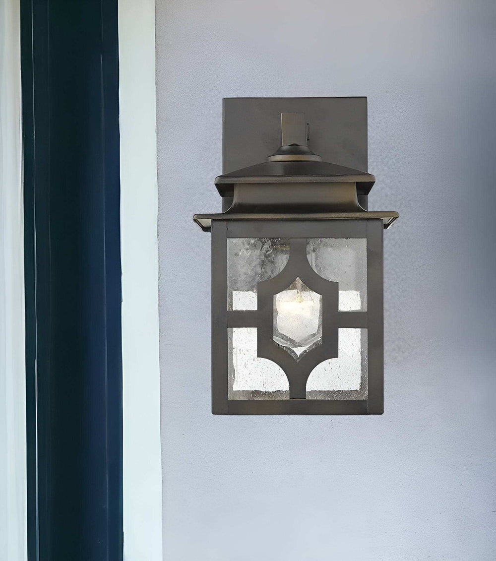 Antique Bronze Outdoor Lantern Wall Light - Homeroots - Flyclothing LLC