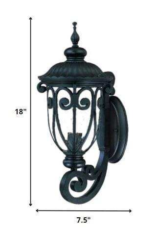 Traditional Matte Black Wall Sconce - Homeroots - Flyclothing LLC