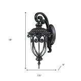 Dark Brown Hanging Goblet Wall Light - Homeroots - Flyclothing LLC