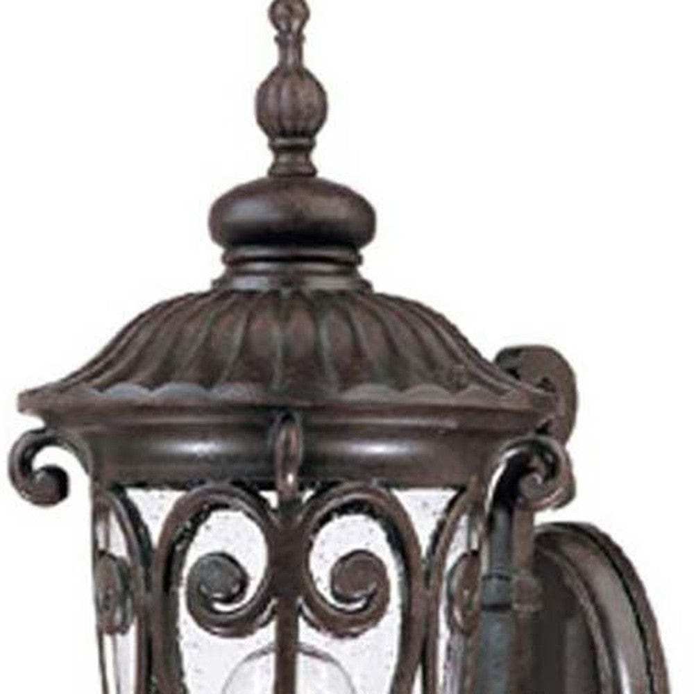 Naples 1-Light Marbelized Mahogany Wall Light - Homeroots - Flyclothing LLC