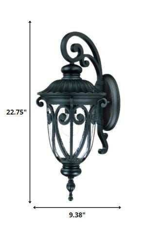 Naples 1-Light Matte Black Wall Light - Homeroots - Flyclothing LLC