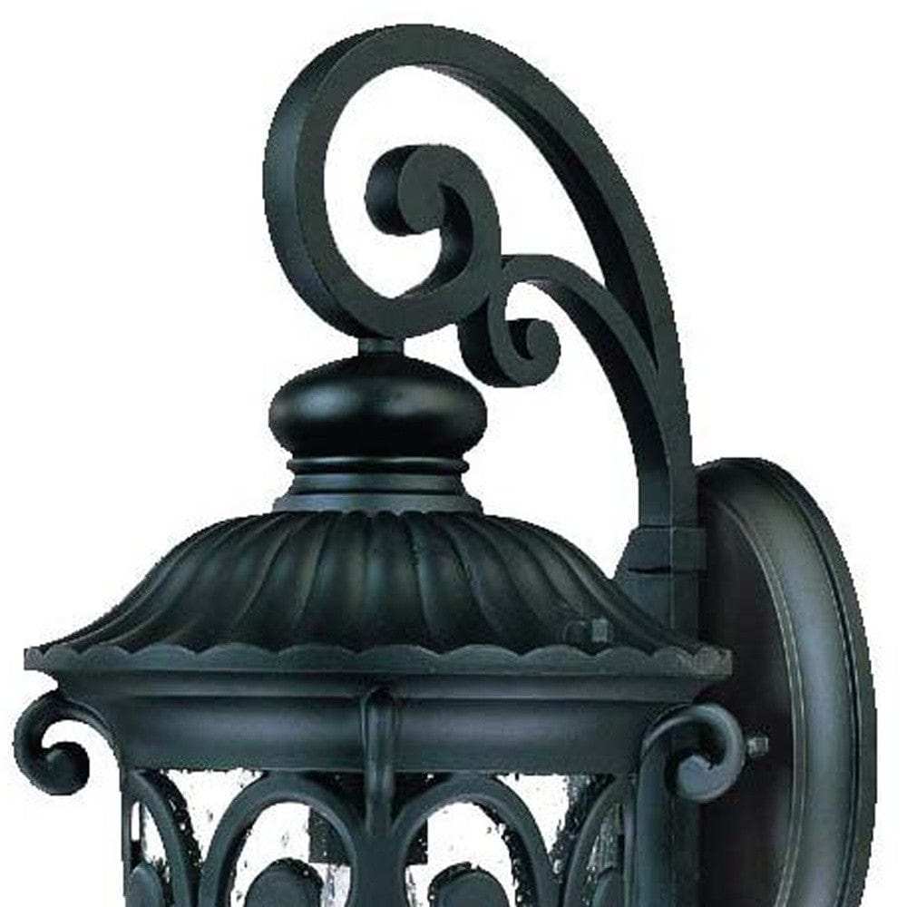 Naples 1-Light Matte Black Wall Light - Homeroots - Flyclothing LLC