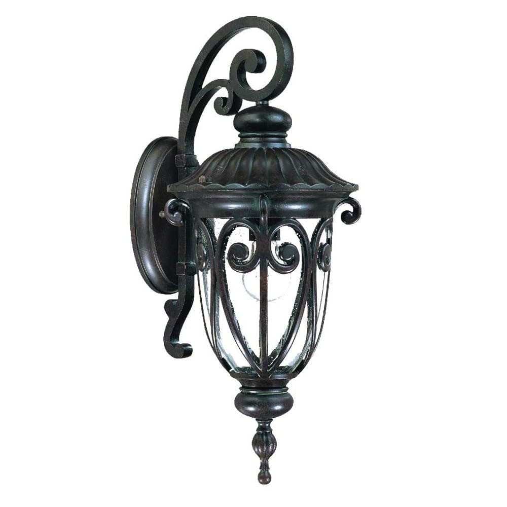 Naples 1-Light Marbelized Mahogany Wall Light - Homeroots - Flyclothing LLC