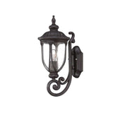 Black Cast Aluminum Glass Lantern Wall Light - Homeroots - Flyclothing LLC