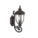 Black Cast Aluminum Glass Lantern Wall Light - Homeroots - Flyclothing LLC