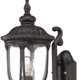 Black Cast Aluminum Glass Lantern Wall Light - Homeroots - Flyclothing LLC