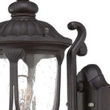 Black Cast Aluminum Glass Lantern Wall Light - Homeroots - Flyclothing LLC