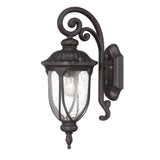 Black Cast Aluminum Glass Lantern Wall Sconce - Homeroots - Flyclothing LLC