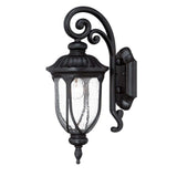 Matte Black Cast Aluminum Glass Lantern Wall Sconce - Homeroots - Flyclothing LLC