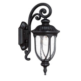 Matte Black Cast Aluminum Glass Lantern Wall Sconce - Homeroots - Flyclothing LLC