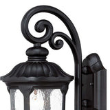 Matte Black Cast Aluminum Glass Lantern Wall Sconce - Homeroots - Flyclothing LLC