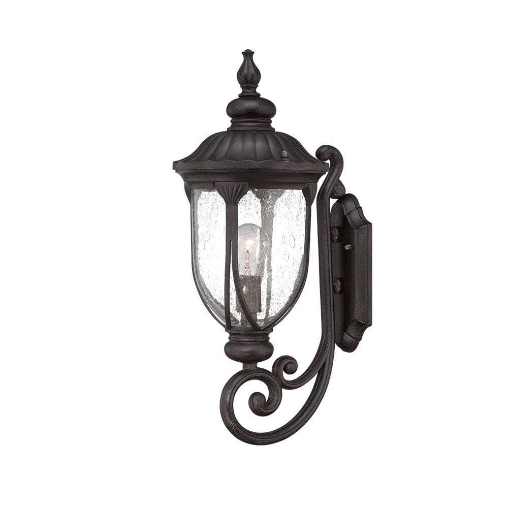XL Black Cast Aluminum Glass Lantern Wall Light - Homeroots - Flyclothing LLC