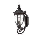 XL Black Cast Aluminum Glass Lantern Wall Light - Homeroots - Flyclothing LLC