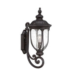 XL Black Cast Aluminum Glass Lantern Wall Light - Homeroots - Flyclothing LLC