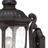 XL Black Cast Aluminum Glass Lantern Wall Light - Homeroots - Flyclothing LLC