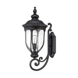XL Matte Black Cast Aluminum Glass Lantern Wall Light - Homeroots - Flyclothing LLC