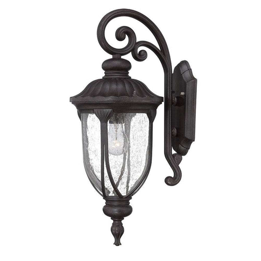 XL Black Cast Aluminum Glass Lantern Wall Sconce - Homeroots - Flyclothing LLC