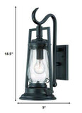Matte Black Oil Lamp Wall Light - Homeroots - Flyclothing LLC