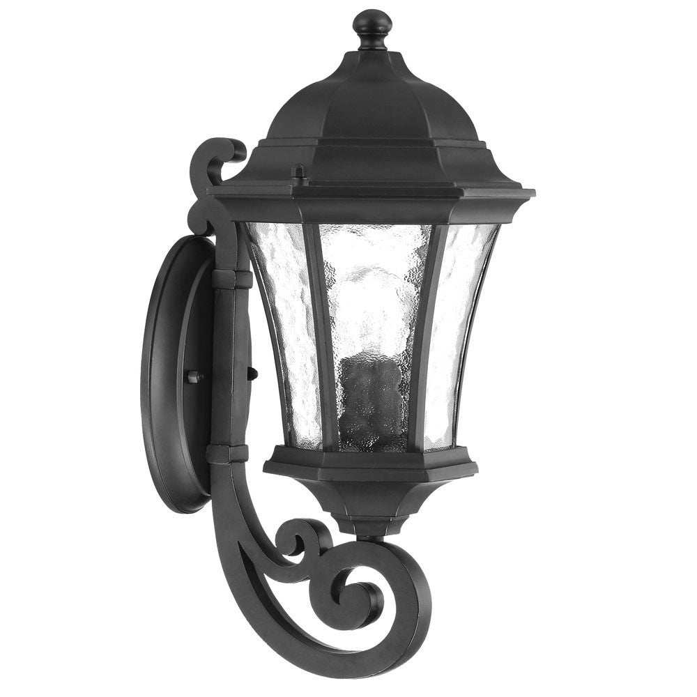 Matte Black Tapered Lantern Wall Light - Homeroots - Flyclothing LLC