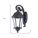 Antique Black Tapered Hanging Lantern Wall Light - Homeroots - Flyclothing LLC