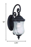Matte Black Urn Shaped Wall Light - Homeroots - Flyclothing LLC