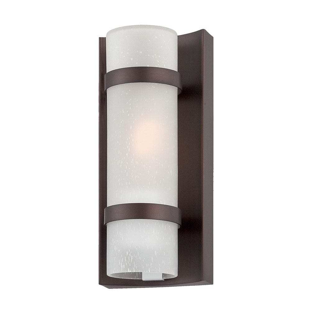 Bronze and White Glass Wall Sconce - Homeroots - Flyclothing LLC
