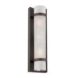 Two Light Bronze and White Glass Wall Sconce - Homeroots - Flyclothing LLC
