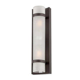 Two Light Bronze and White Glass Wall Sconce - Homeroots - Flyclothing LLC
