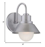 Brushed Silver Lamp Shade Wall Light - Homeroots - Flyclothing LLC