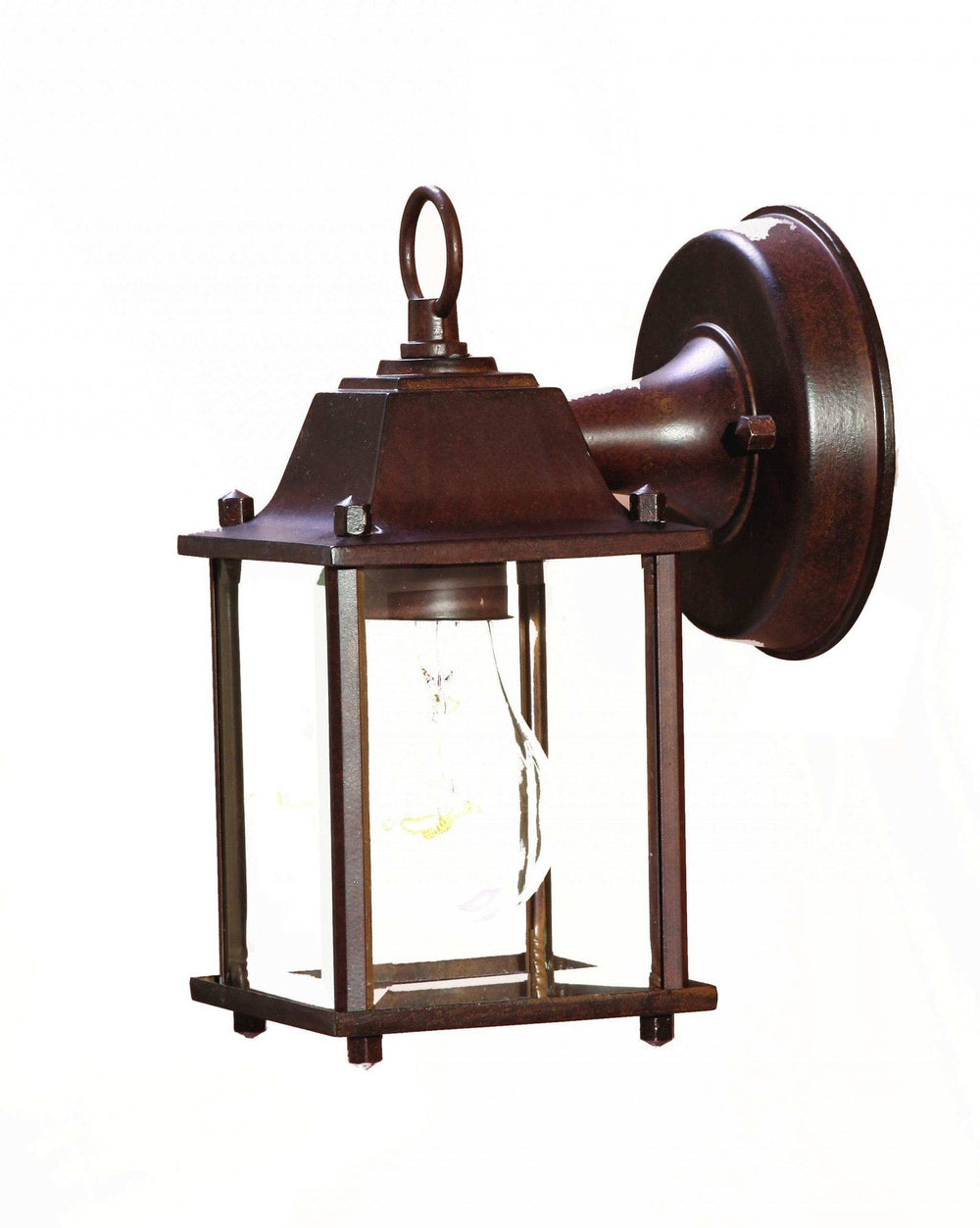 Dark Brown Hanging Glass Lantern Wall Light - Homeroots - Flyclothing LLC