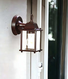 Dark Brown Hanging Glass Lantern Wall Light - Homeroots - Flyclothing LLC