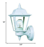 White Cast Aluminum Outdoor Wall Light - Homeroots - Flyclothing LLC