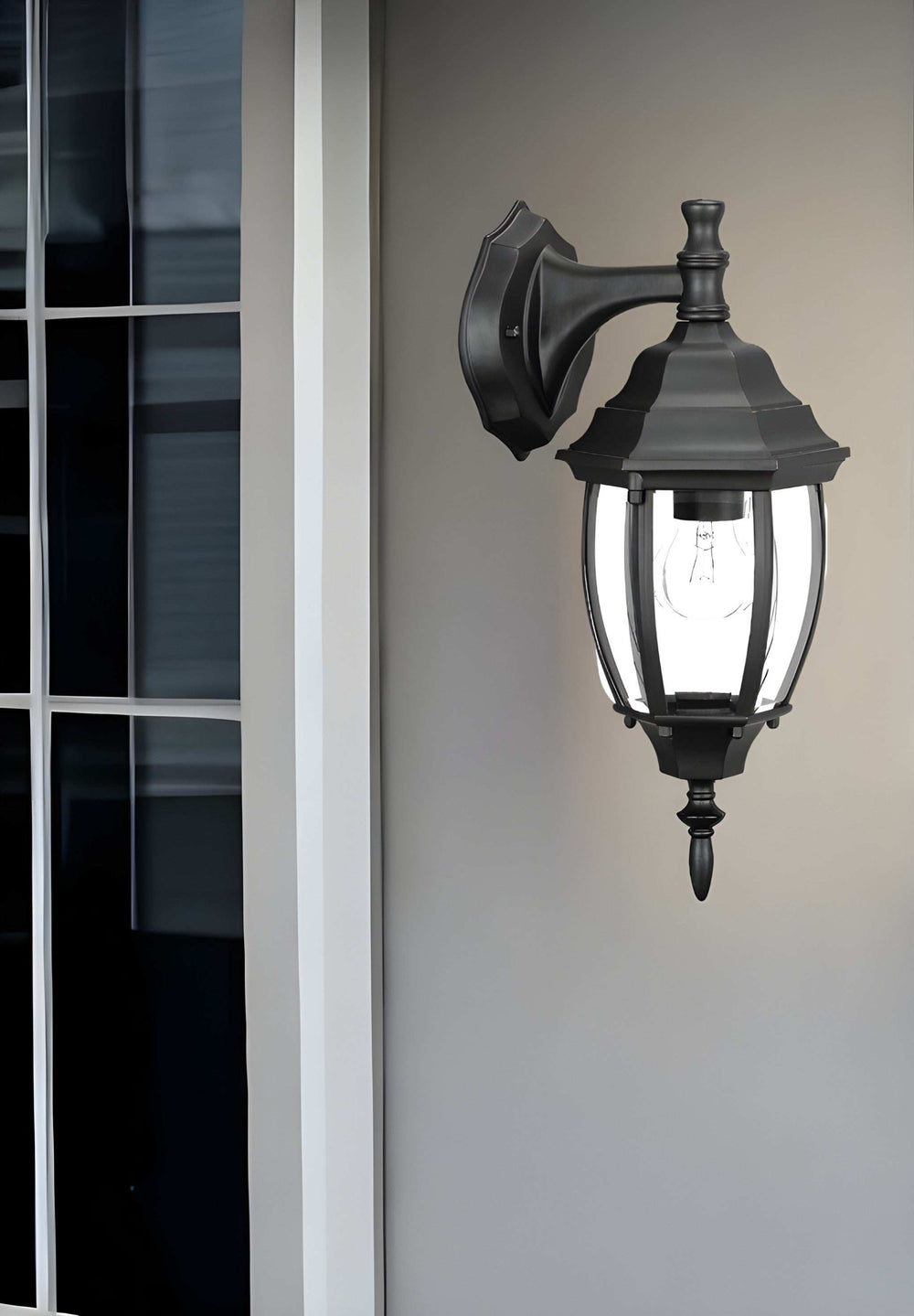 Matte Black Hanging Globe Lantern Wall Light - Homeroots - Flyclothing LLC