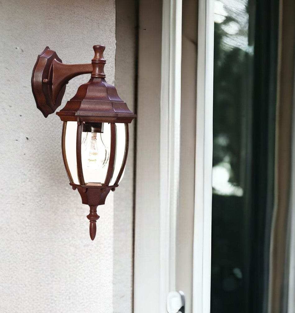 Dark Brown Hanging Globe Lantern Wall Light - Homeroots - Flyclothing LLC