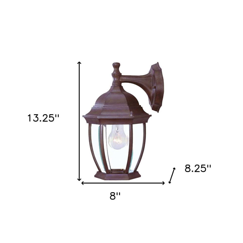 Dark Brown Wide Hanging Lantern Wall Light - Homeroots - Flyclothing LLC