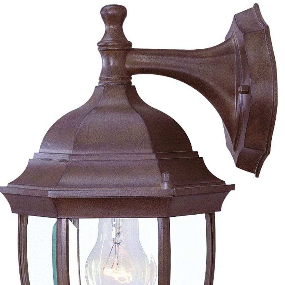 Dark Brown Wide Hanging Lantern Wall Light - Homeroots - Flyclothing LLC