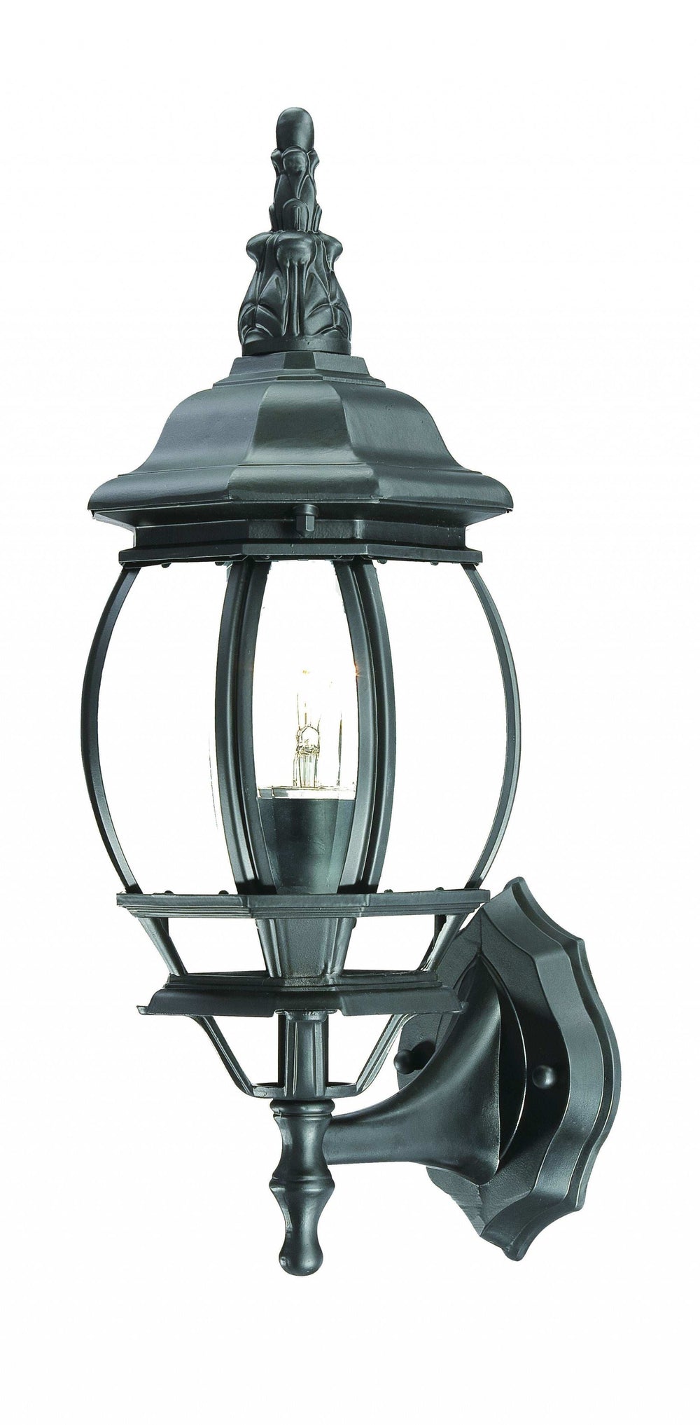 Matte Black Ornamental Glass Globe Wall Light - Homeroots - Flyclothing LLC
