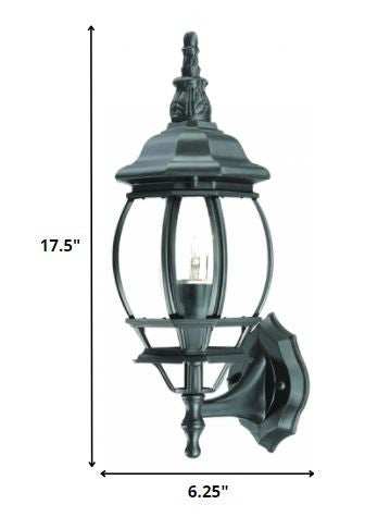 Matte Black Ornamental Glass Globe Wall Light - Homeroots - Flyclothing LLC