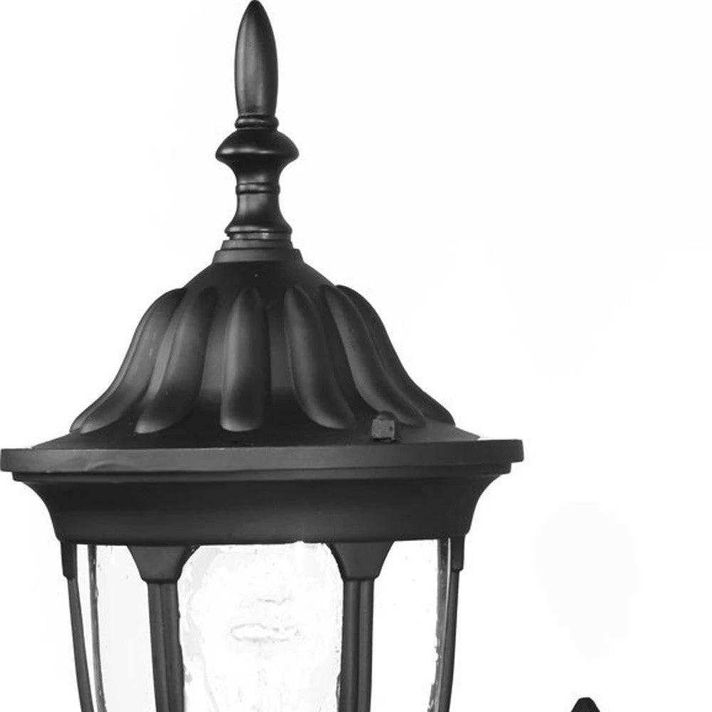 Matte Black Clear Glass Swing Arm Wall Light - Homeroots - Flyclothing LLC