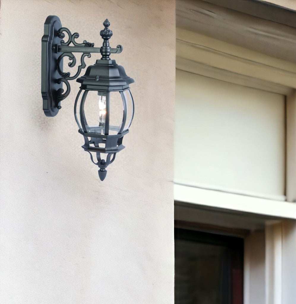 Matte Black Hanging Glass Globe Wall Light - Homeroots - Flyclothing LLC