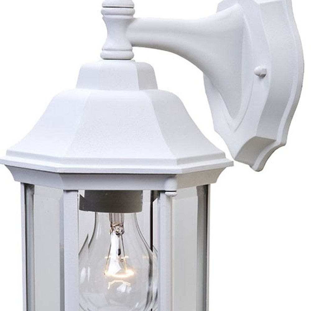 XL White Clear Glass Swing Arm Wall Light - Homeroots - Flyclothing LLC