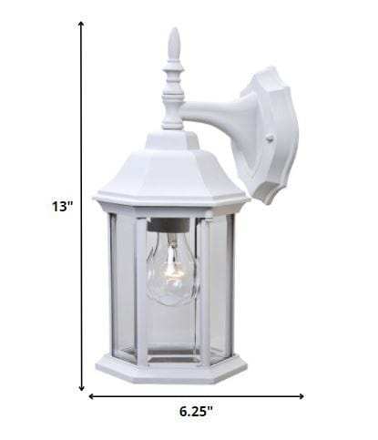 White Clear Glass Swing Arm Wall Light - Homeroots - Flyclothing LLC