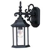 Petite Matte Black Domed Hanging Glass Lantern Wall Light - Homeroots - Flyclothing LLC
