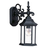 Petite Matte Black Domed Hanging Glass Lantern Wall Light - Homeroots - Flyclothing LLC