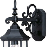 Petite Matte Black Domed Hanging Glass Lantern Wall Light - Homeroots - Flyclothing LLC