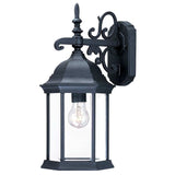 Narrow Matte Black Domed Hanging Glass Lantern Wall Light - Homeroots - Flyclothing LLC