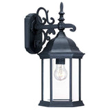 Narrow Matte Black Domed Hanging Glass Lantern Wall Light - Homeroots - Flyclothing LLC
