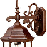 Narrow Brown Domed Hanging Glass Lantern Wall Light - Homeroots - Flyclothing LLC