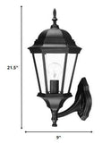Matte Black Swing Arm Lantern Wall Light - Homeroots - Flyclothing LLC